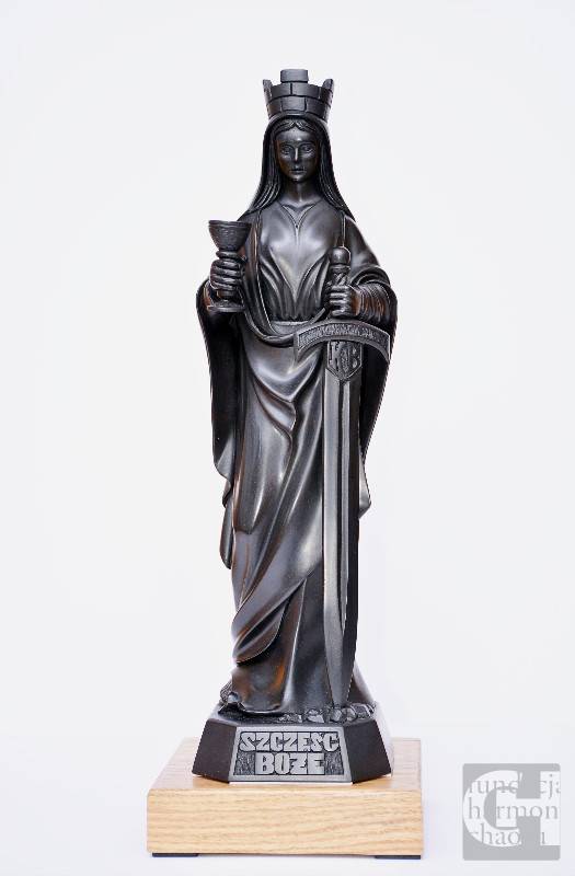 Św. Barbara, grafit, wys. 46 cm, wyk. Bogdan Krauze, własność prywatna, fot. Piotr Łuczak