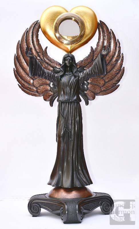 Monstrancja, grafit, miedź, złoto, mosiądz, wys. 75 cm, wyk. Bogdan Krauze, własność Sanktuarium w Leśniowie, fot. Piotr Łuczak